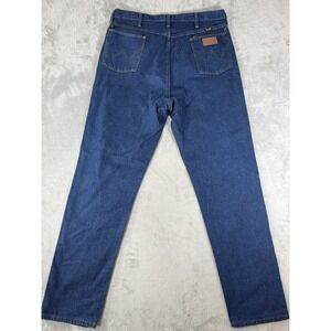 Wrangler Jeans Men 38x36 Blue 31MWZPW Cowboy Cut Relaxed Fit Made In USA Vintage